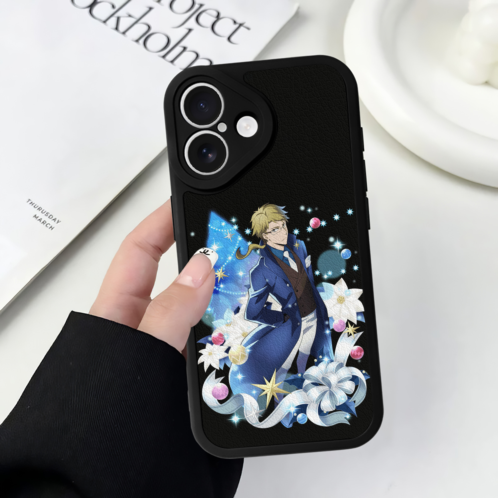 （画像用） 文豪ストレイドッグス Bungo Stray Dogs 【iPhone 16シリーズ対応】シリコンスマホケース（レザー調） 材質：シリコン